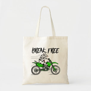 Cartoon Kuh fahren Motorrad Tragetasche