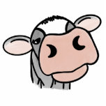 Cartoon Kuh Schwarz-weiß rosa Kuss graues Nutztier Fotoskulptur Magnet<br><div class="desc">Niedliche Schwarz-weiße und graue Cartoon Kuh bereit,  um Ihnen einen Kuss! Vom Bauernhaus bis zum Haus!</div>
