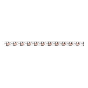 Cartoon Kuh Schwarz-weiß rosa Kuss graues Nutztier Satinband