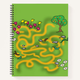 Cartoon Labirinth für schulische Aktivität Notizbuch