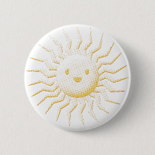 Cartoon lächelt Sonnenansicht Button