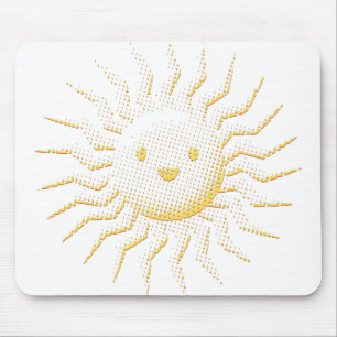 Cartoon lächelt Sonnenansicht Mousepad