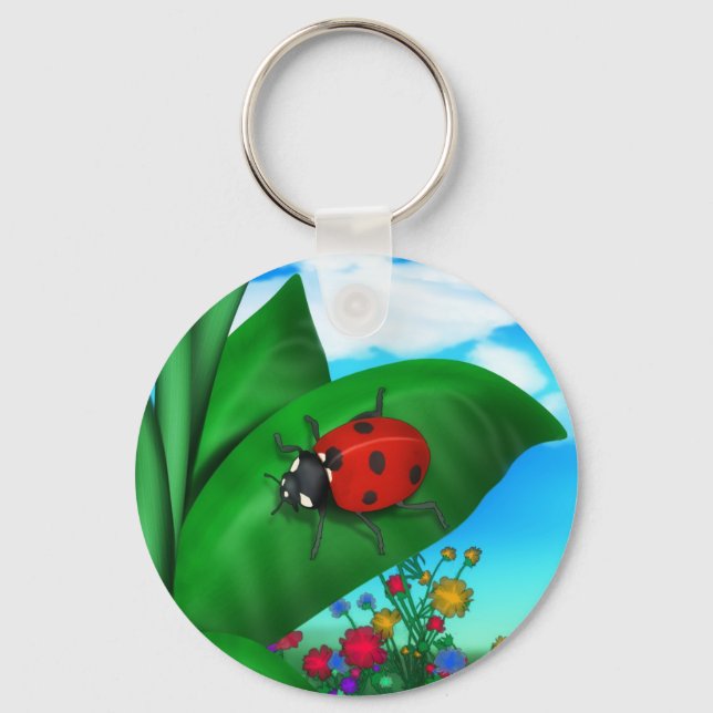 Cartoon Lady Bug Schlüsselanhänger (Vorderseite)