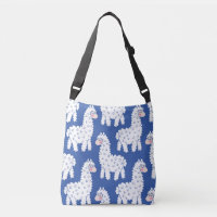 Cartoon lama alpaca, Vintage Muster