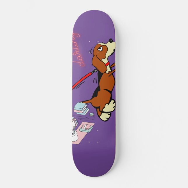 Cartoon Lässig Cool Hunde unsex Sneakers zwei Farb Skateboard (Vorderseite)