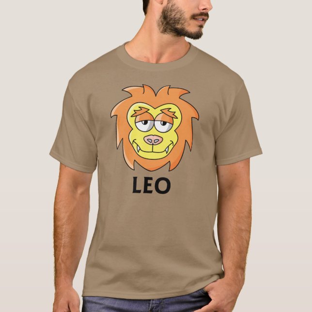 Cartoon Leo Lion T-Shirt (Vorderseite)