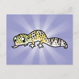 Cartoon Leopard Gecko Postkarte