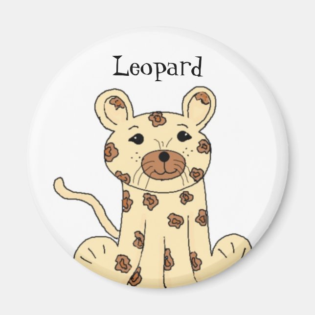 Cartoon Leopard Magnet (Vorne)
