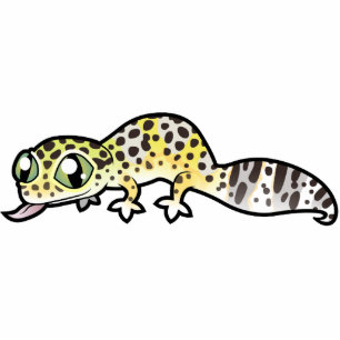 Cartoon-LeopardGecko Fotoskulptur Magnet
