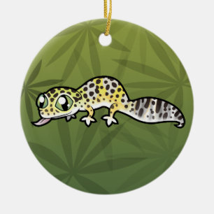 Cartoon-LeopardGecko Keramikornament