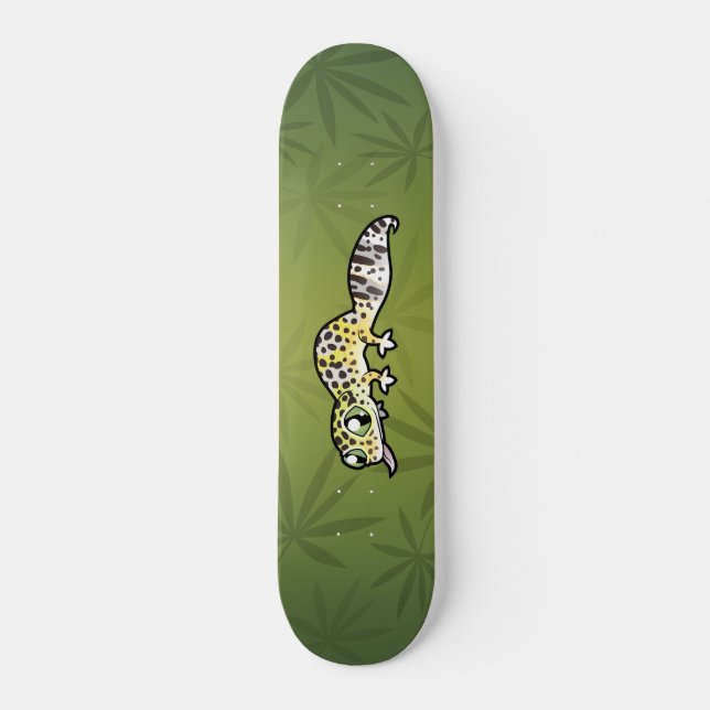Cartoon-LeopardGecko Skateboard (Vorne)