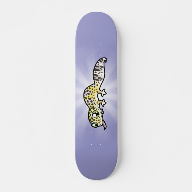 Cartoon-LeopardGecko Skateboard (Vorne)