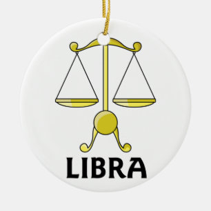 Cartoon Libra Scales Keramik Ornament