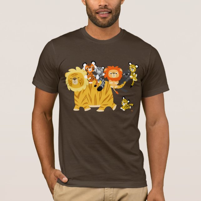 Cartoon Liger und Freunde Erwachsenen T - Shirt (Vorderseite)