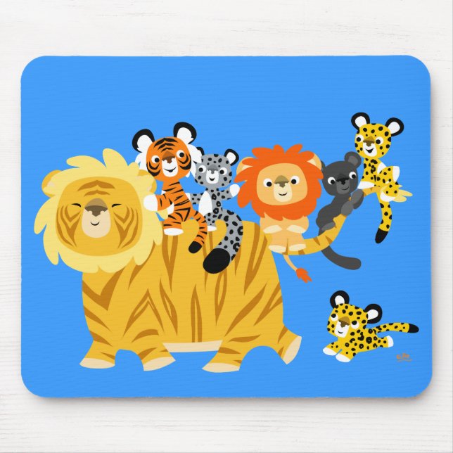 Cartoon Liger und Friends Mousepad (Vorne)