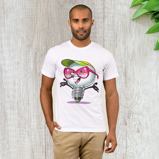 Cartoon Lightbulb Mens T - Shirt (Von Creator hochgeladen)