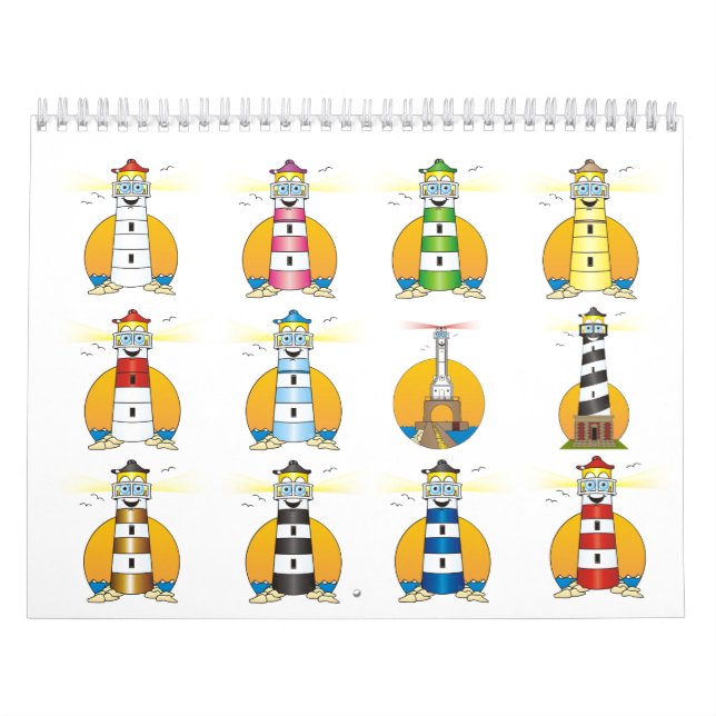 Cartoon Lighthouse Kalender (Titelbild)