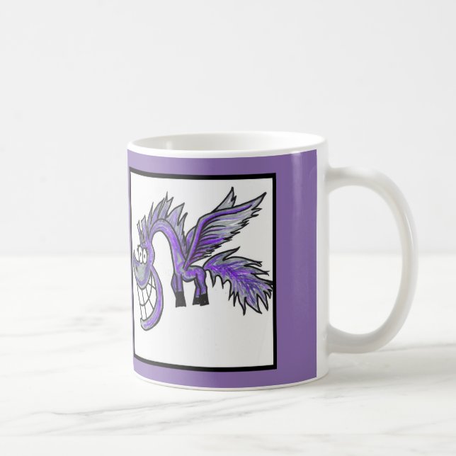 Cartoon-lila Pegasus-Tasse Tasse (Rechts)