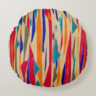 Cartoon Lines Round Pillow Rundes Kissen