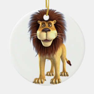 Cartoon Lion Keramik Ornament