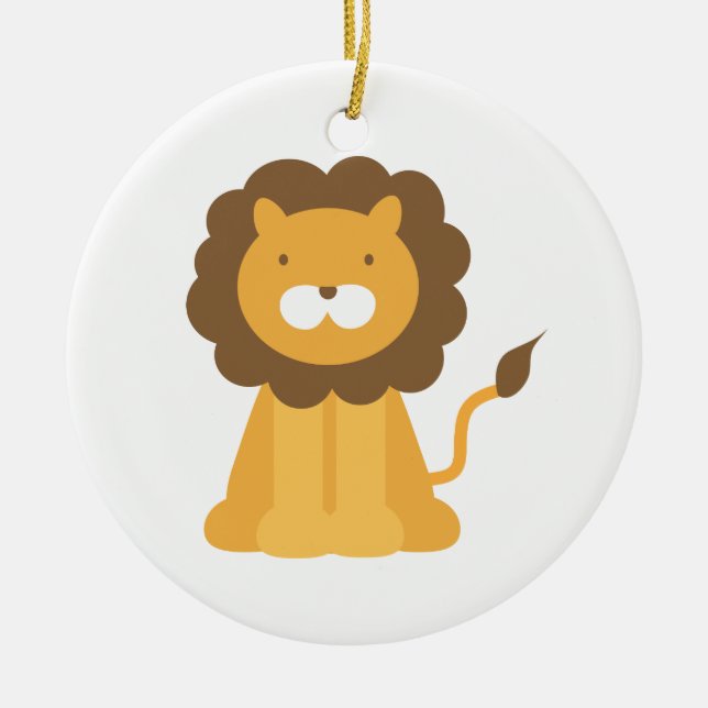 Cartoon Lion Keramik Ornament (Vorne)