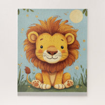 Cartoon Lion kids wall art