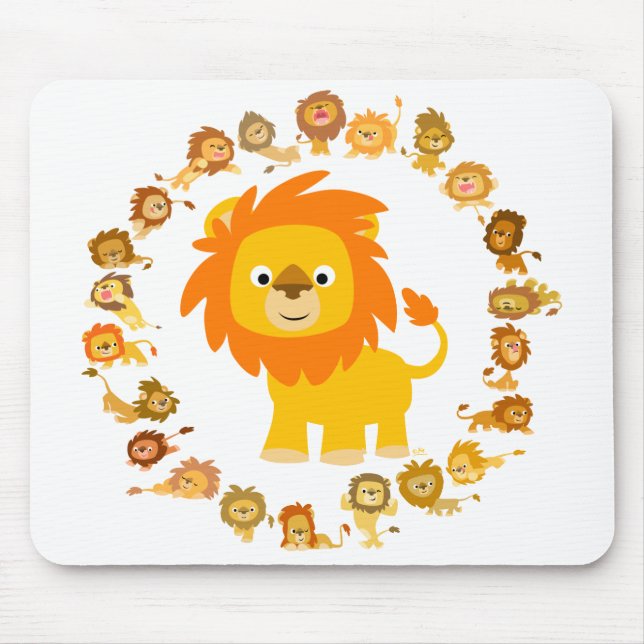 Cartoon Lion Mandala mousepad (Vorne)