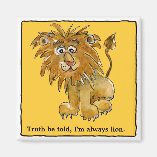 Cartoon Lion Personalisierte Magnete (Vorne)