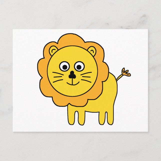 Cartoon Lion Postkarte (Vorderseite)