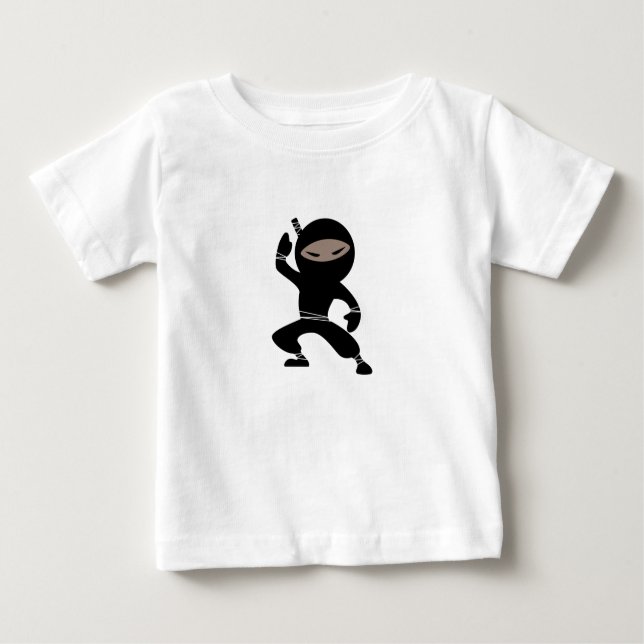 Cartoon Little Ninja Krieger Baby T-shirt (Vorderseite)
