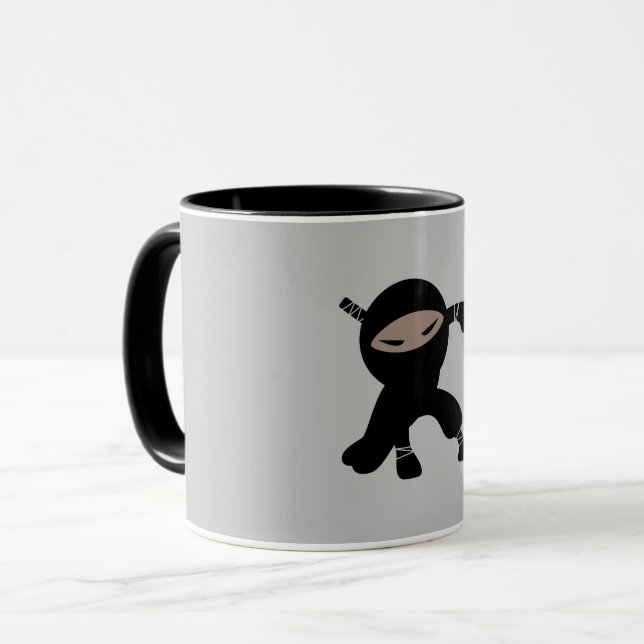 Cartoon Little Ninja Warrior Tasse (Vorderseite Links)