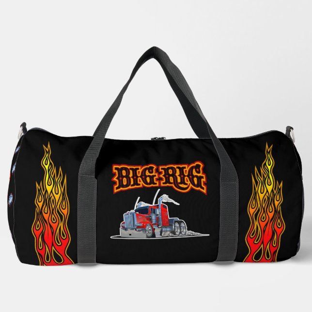 Cartoon LKW "Big Rig" Duffle Bag (Vorderseite)
