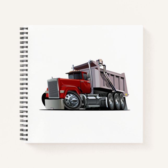 Cartoon-LKW-Notebook Notizbuch (Vorderseite)