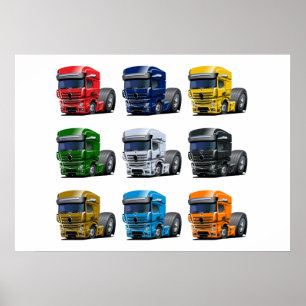 Cartoon-LKW-Plakat Poster