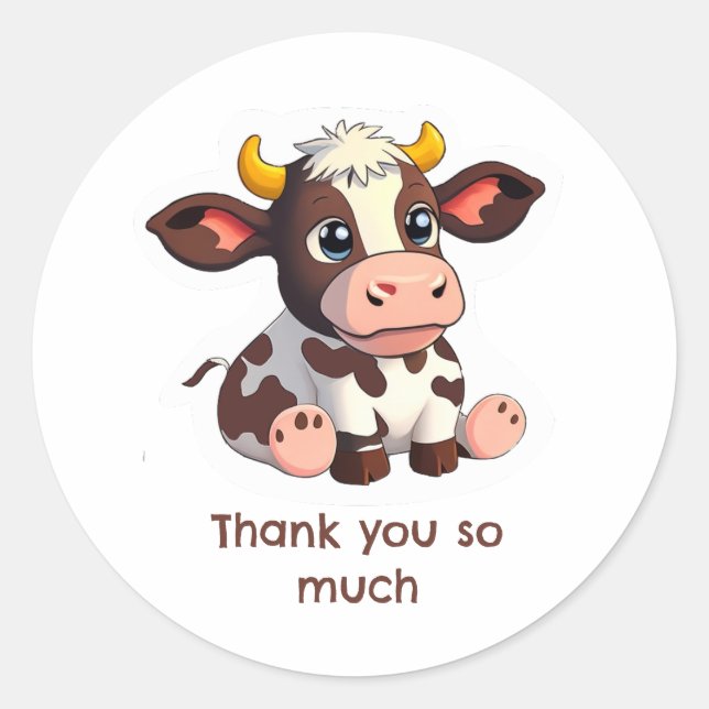Cartoon Lola cow sticker for thanks. (Vorderseite)