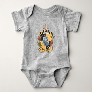 Cartoon Loyal Hufflepuff Baby Strampler