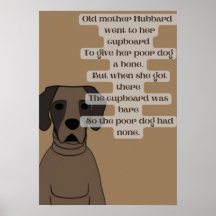 Cartoon lustig alte Mutter Hubbard-Kinderzimmer-Re