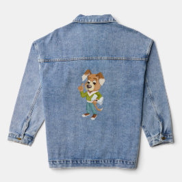 Cartoon lustiger Hund Jeansjacke