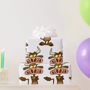 Cartoon Mad Cow Geschenkpapier