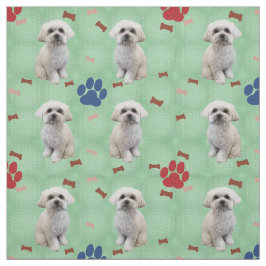 Cartoon Maltese Stoff