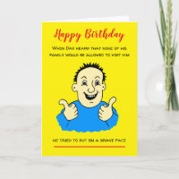 Cartoon Man Brave Face Geburtstag