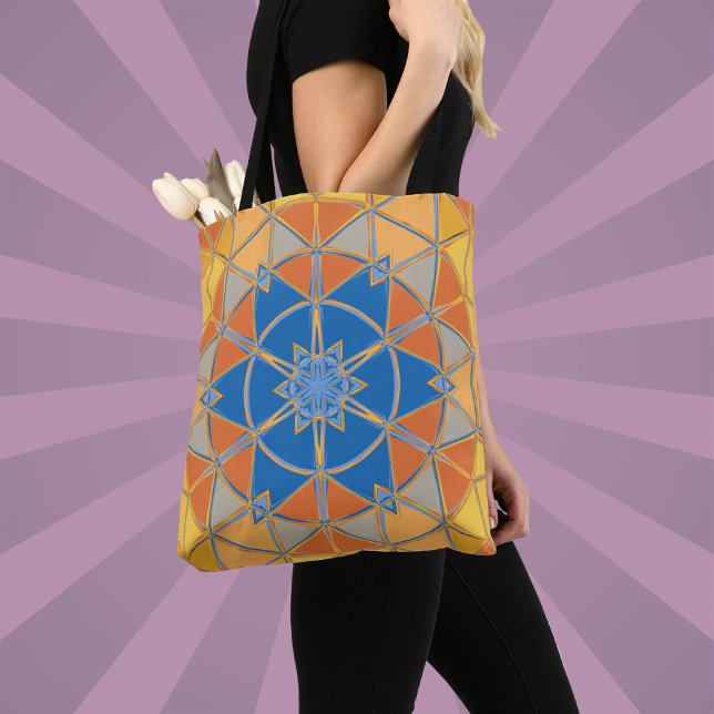 Cartoon Mandala Blauer Orange und Gelb (Von Creator hochgeladen)