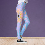 Cartoon Mandala Blume Blau und Gelb Leggings<br><div class="desc">Dieses trendige Mandala Blume Design ist blau und gelb in einem Cartoon Stil. Trippige geometrische Visuals für den modernen Hippie oder Liebhaber lebendiger Farben!</div>