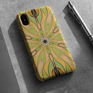 Cartoon Mandala Blume Gelb und Orange Case-Mate iPhone Hülle