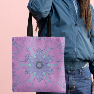 Cartoon Mandala Blume Lila und blau