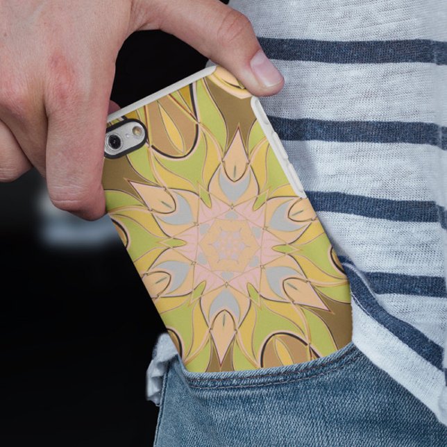 Cartoon Mandala Blume Orange Green und Blue Case-Mate iPhone Hülle (Von Creator hochgeladen)