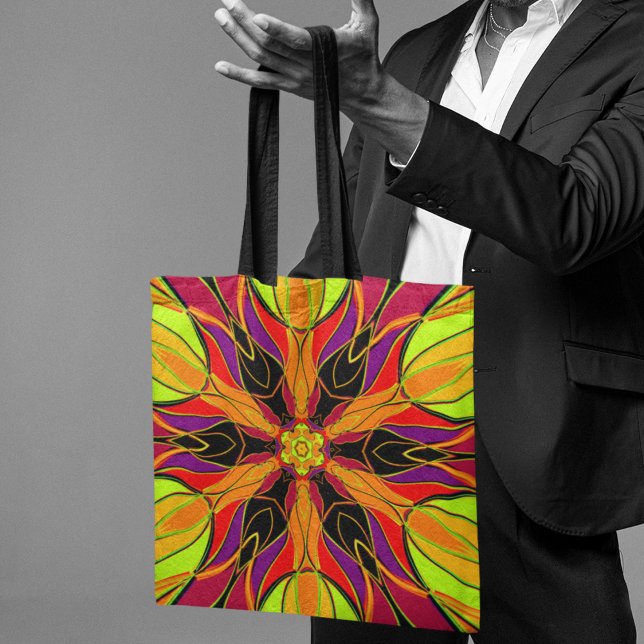 Cartoon Mandala Blume Orange Lila und rot (Von Creator hochgeladen)