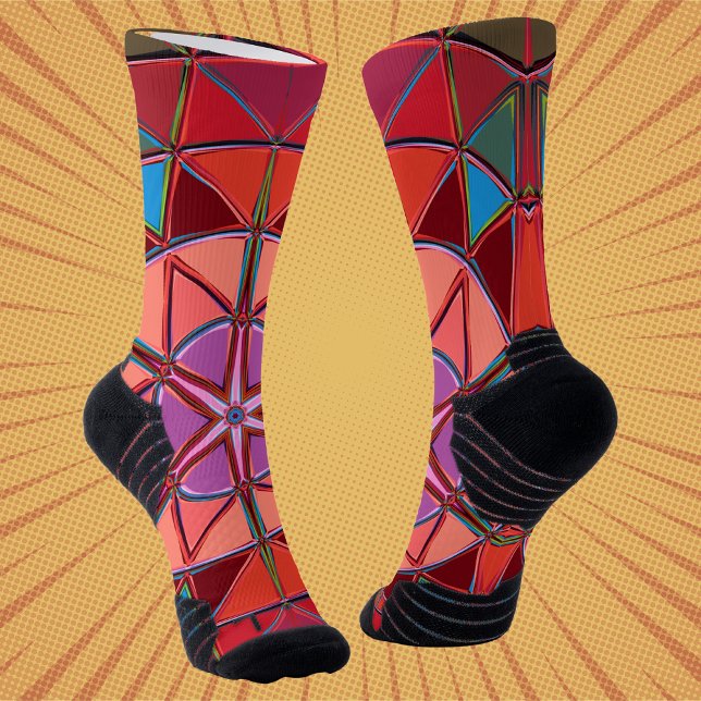 Cartoon Mandala Rosa und Blau Socken (Von Creator hochgeladen)