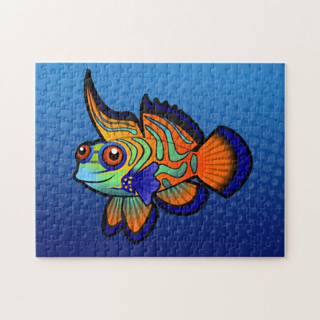 Cartoon-Mandarine/Dragonet Fische Puzzle (Horizontal)