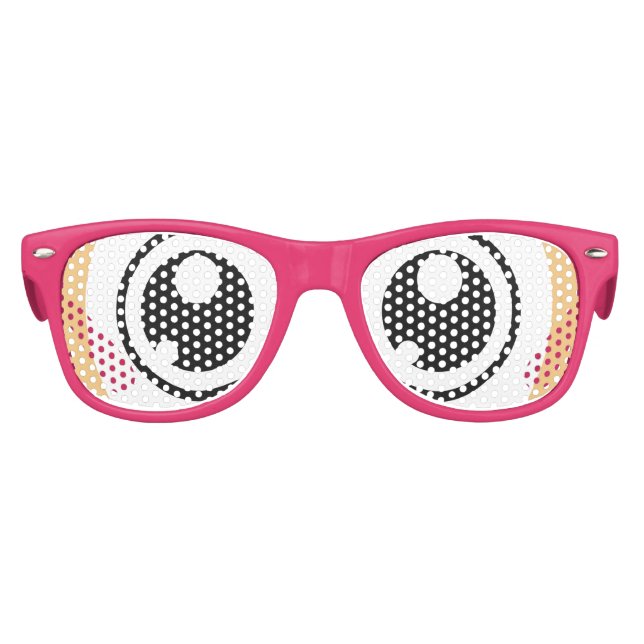 Cartoon Manga Eyes Sonnenbrille (pink) (Vorderseite)